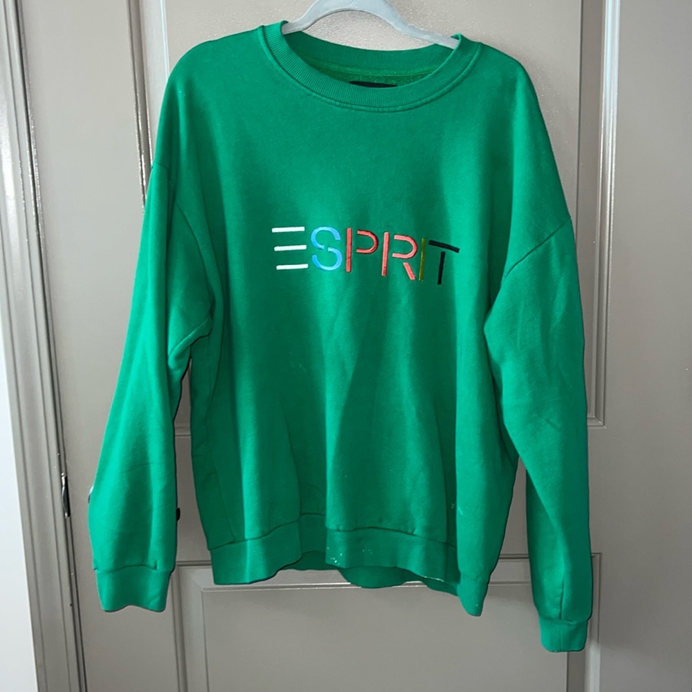 Esprit green crew neck sweatshirt
